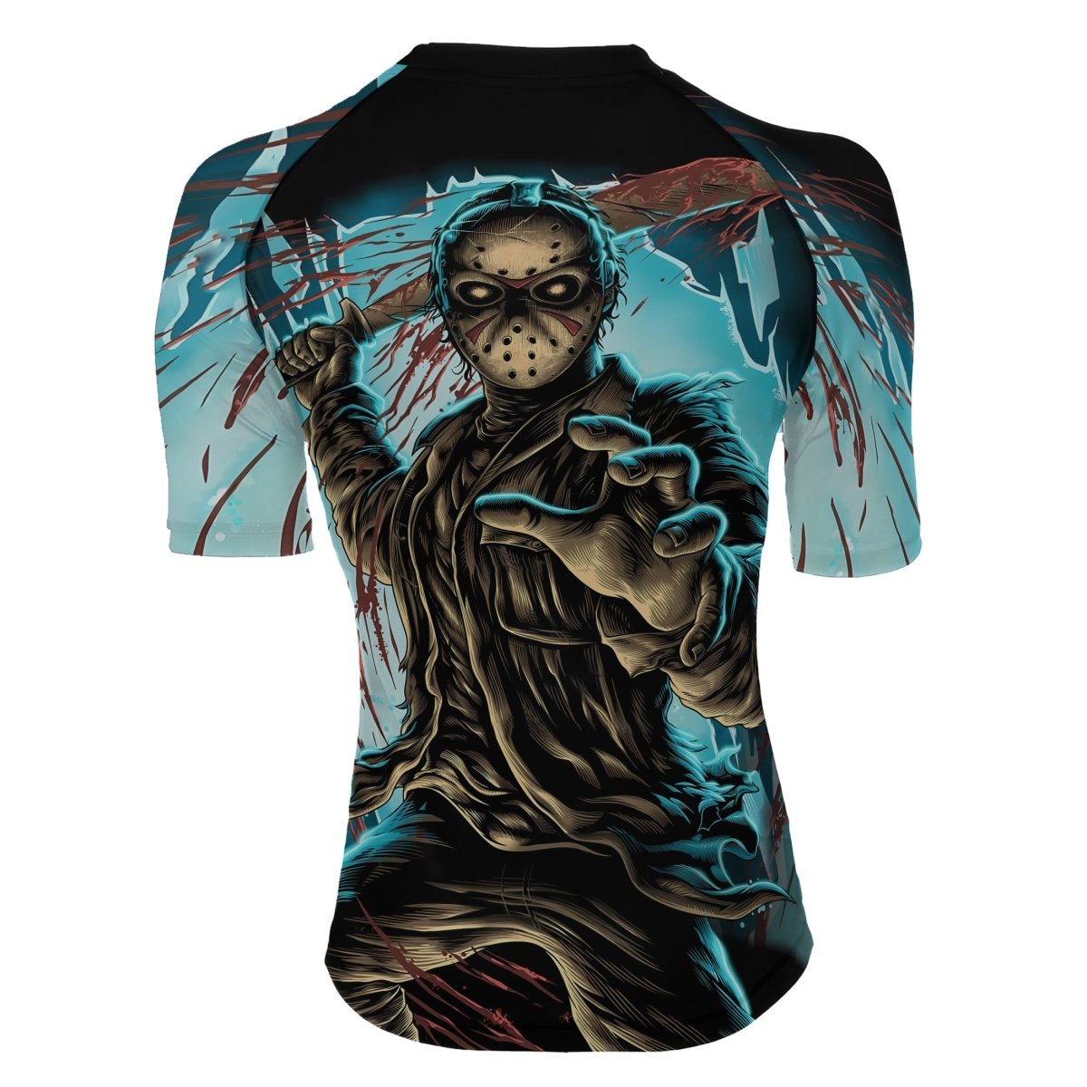 Grim Reaper Jason Voorhees Women's Short Sleeve Rash Guard - BattleFitGear