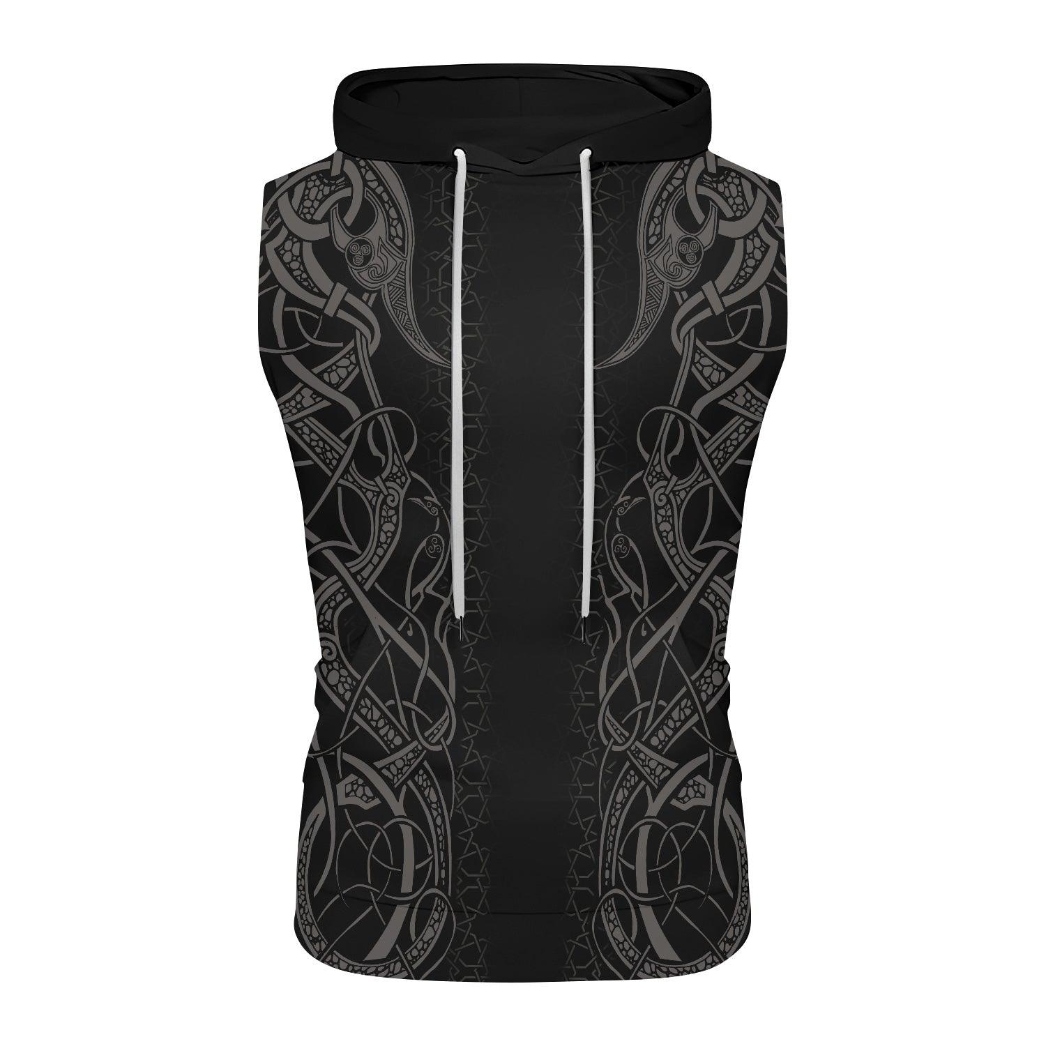 Fenrir Tattoo Viking Sleeveless Pullover & Zip Hoodie