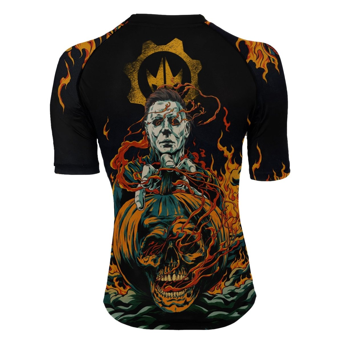 Halloween Michael Myers Women's Short Sleeve Rash Guard - BattleFitGear