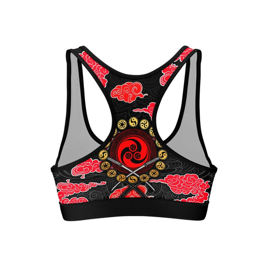Japanese Raijin And Fujin Women's Padded Sports Bra - BattleFitGear