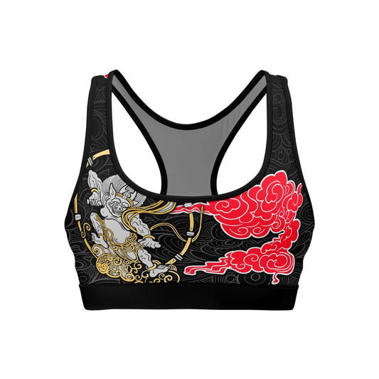 Japanese Raijin And Fujin Women's Padded Sports Bra - BattleFitGear