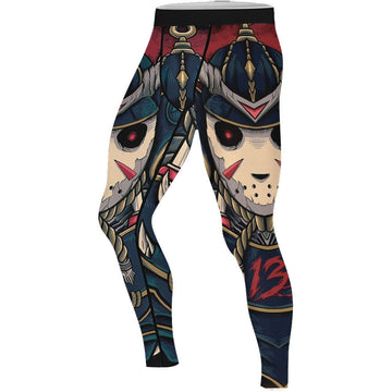 Jason Voorhees Samurai Men's Compression Leggings - BattleFitGear