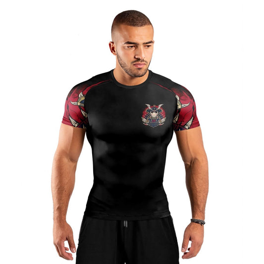 Jason Voorhees Samurai Men's Short Sleeve Rash Guard - BattleFitGear