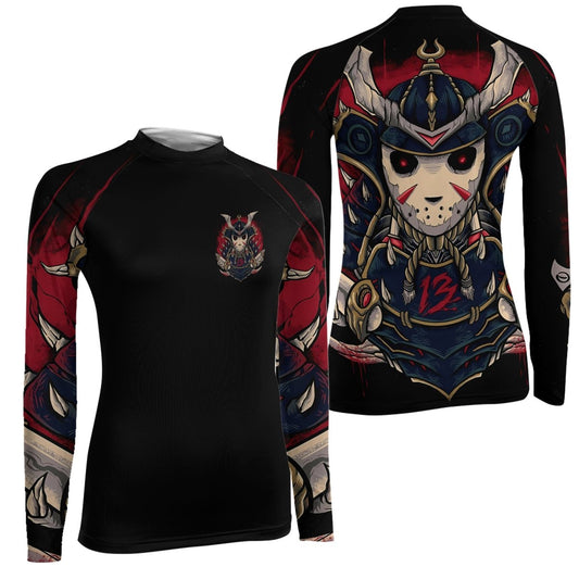 Jason Voorhees Samurai Women's Long Sleeve Rash Guard - BattleFitGear