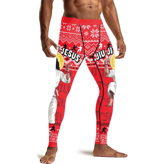Jesus Jiu Jitsu Men's Compression Leggings - BattleFitGear