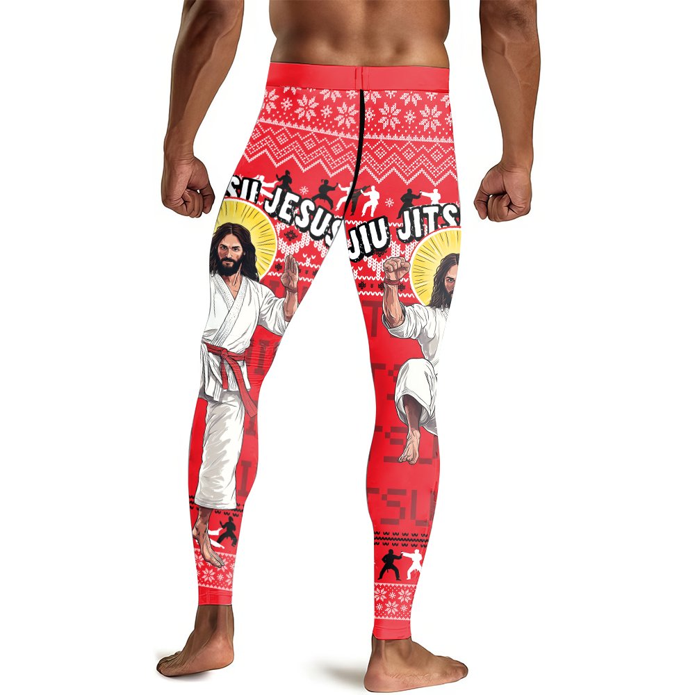 Jesus Jiu Jitsu Men's Compression Leggings - BattleFitGear