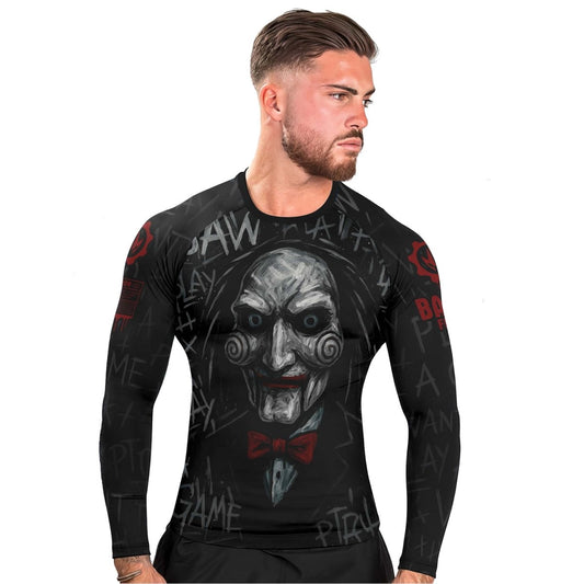 Jigsaw Game Men's Long Sleeve Rash Guard - BattleFitGear