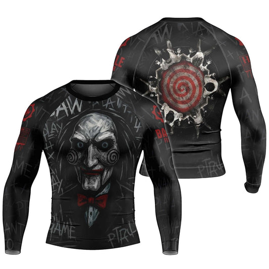 Jigsaw Game Men's Long Sleeve Rash Guard - BattleFitGear