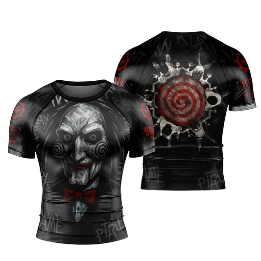 Jigsaw Game Men's Short Sleeve Rash Guard - BattleFitGear