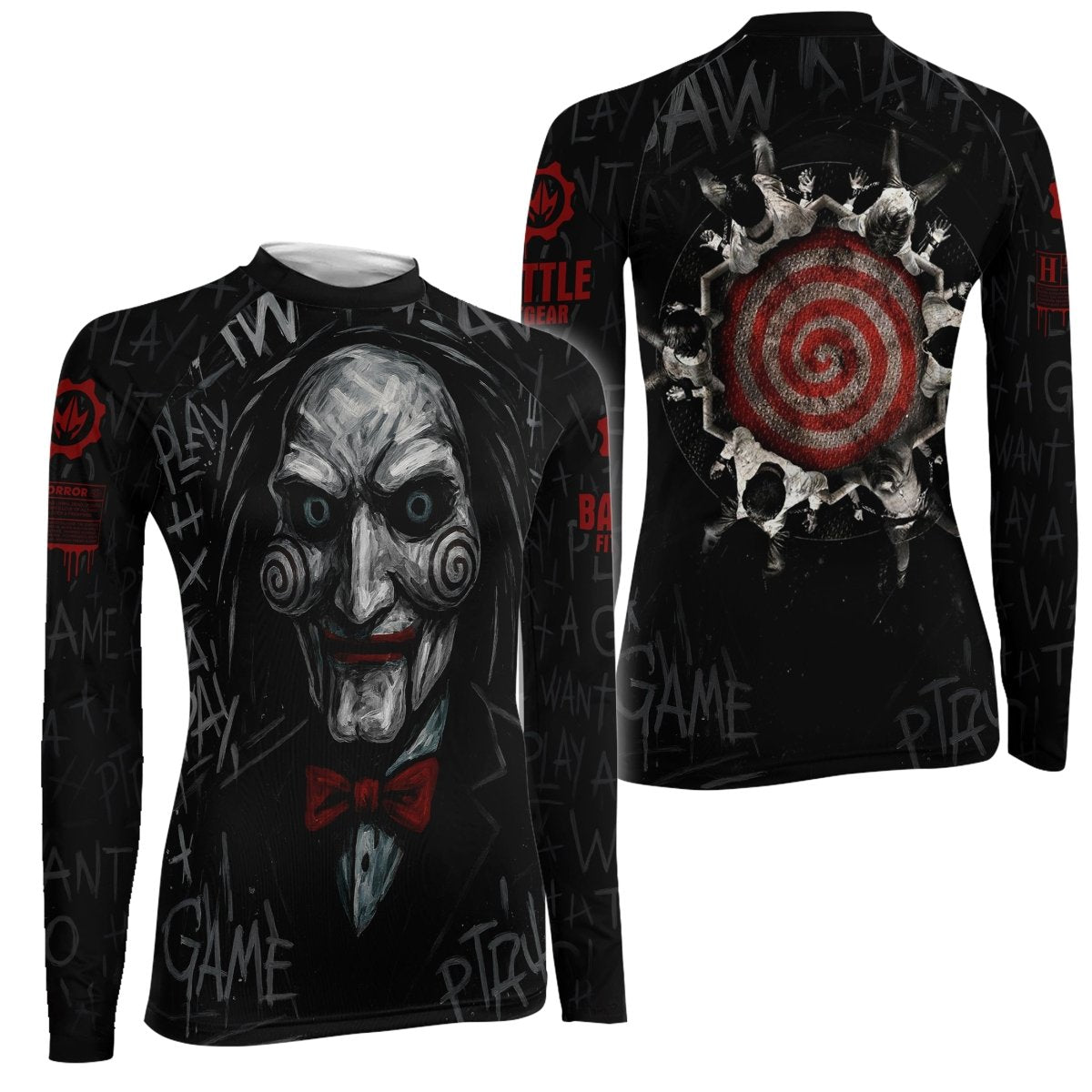 Jigsaw Game Women's Long Sleeve Rash Guard - BattleFitGear