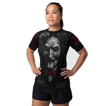 Jigsaw Game Women's Short Sleeve Rash Guard - BattleFitGear