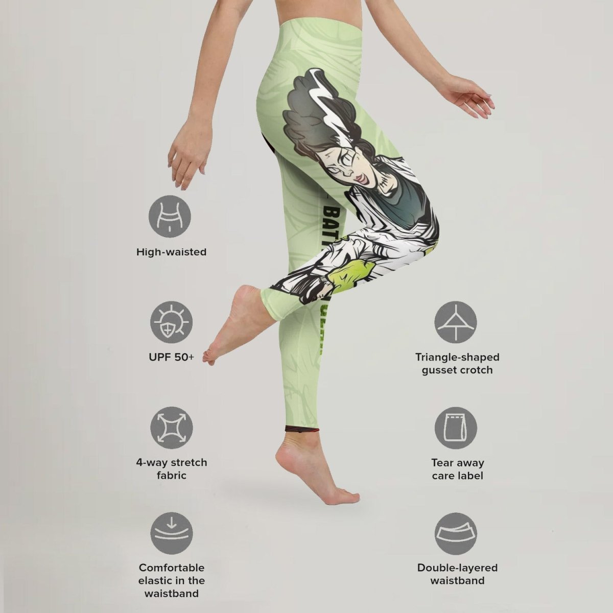 Jiu Jitsu Frankenstein Leggings - BattleFitGear