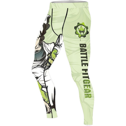 Jiu Jitsu Frankenstein Men's Compression Leggings - BattleFitGear