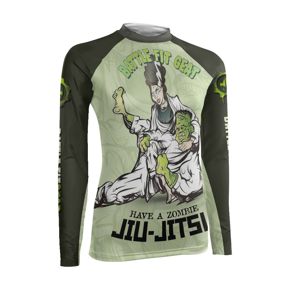 Jiu Jitsu Frankenstein Women's Long Sleeve Rash Guard - BattleFitGear