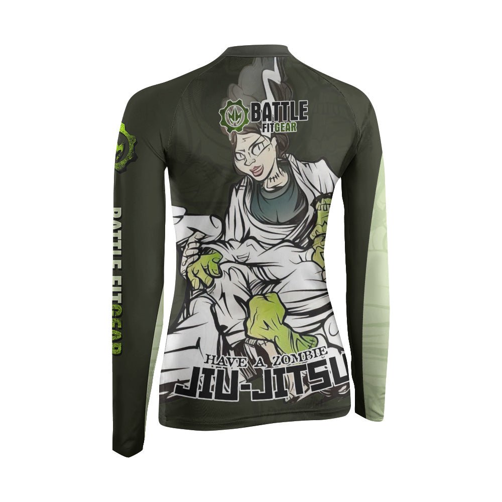 Jiu Jitsu Frankenstein Women's Long Sleeve Rash Guard - BattleFitGear