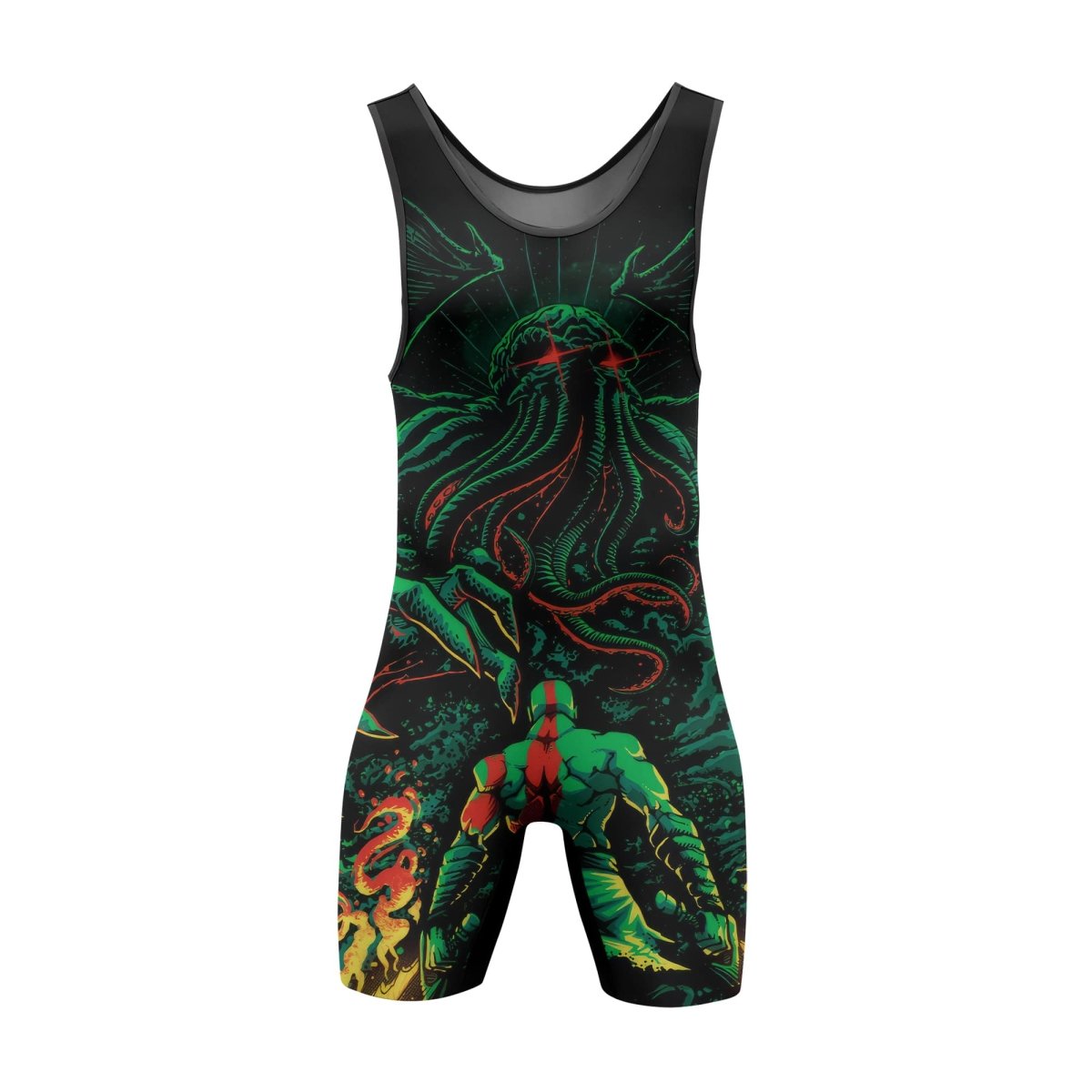 Kratos Versus Cthulhu Wrestling Singlets - BattleFitGear