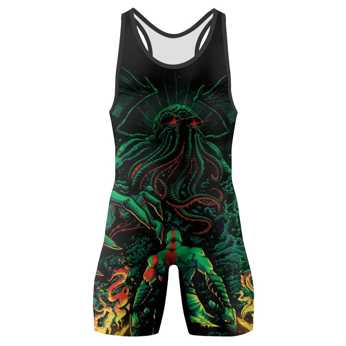 Kratos Versus Cthulhu Wrestling Singlets - BattleFitGear