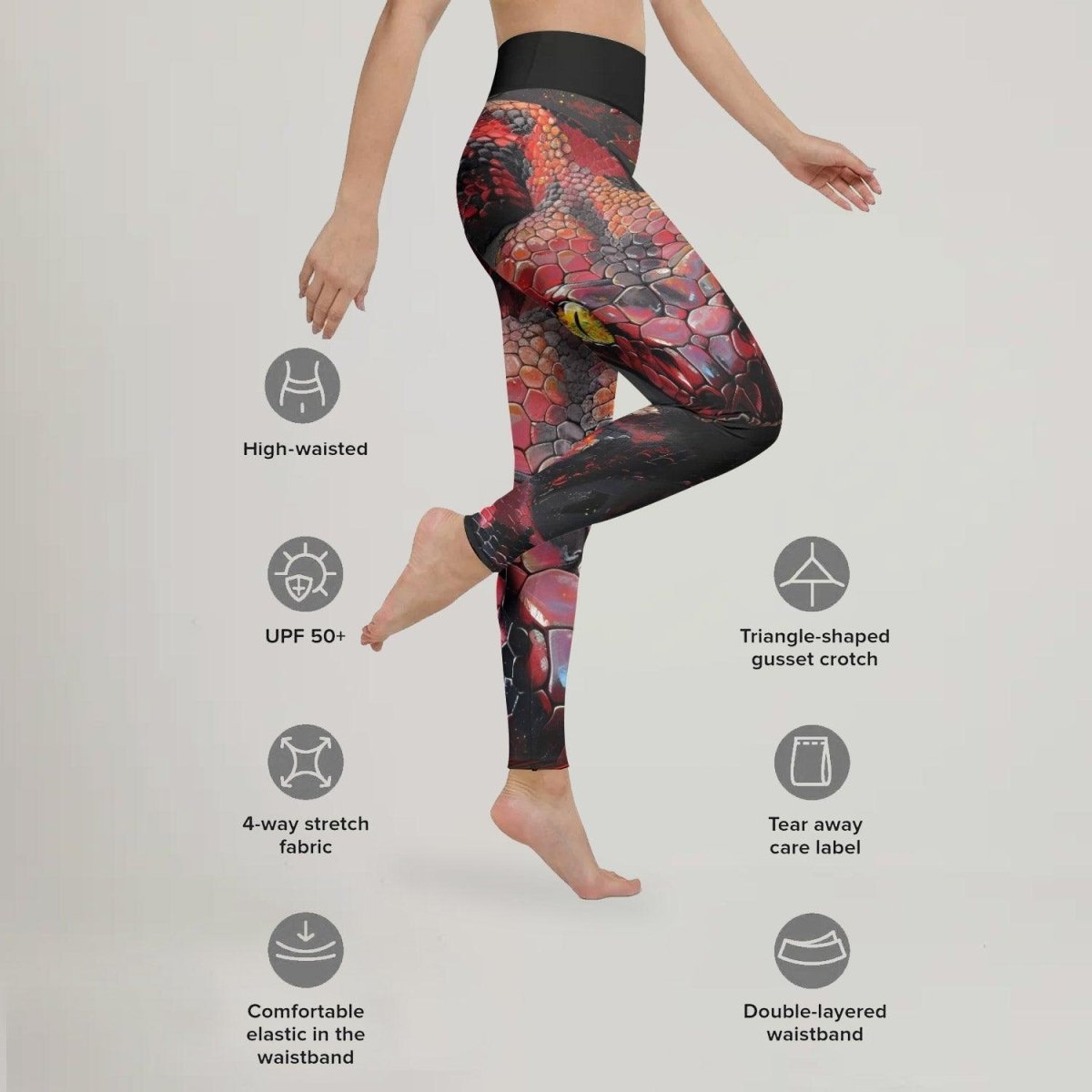 Red Viper Leggings - BattleFitGear
