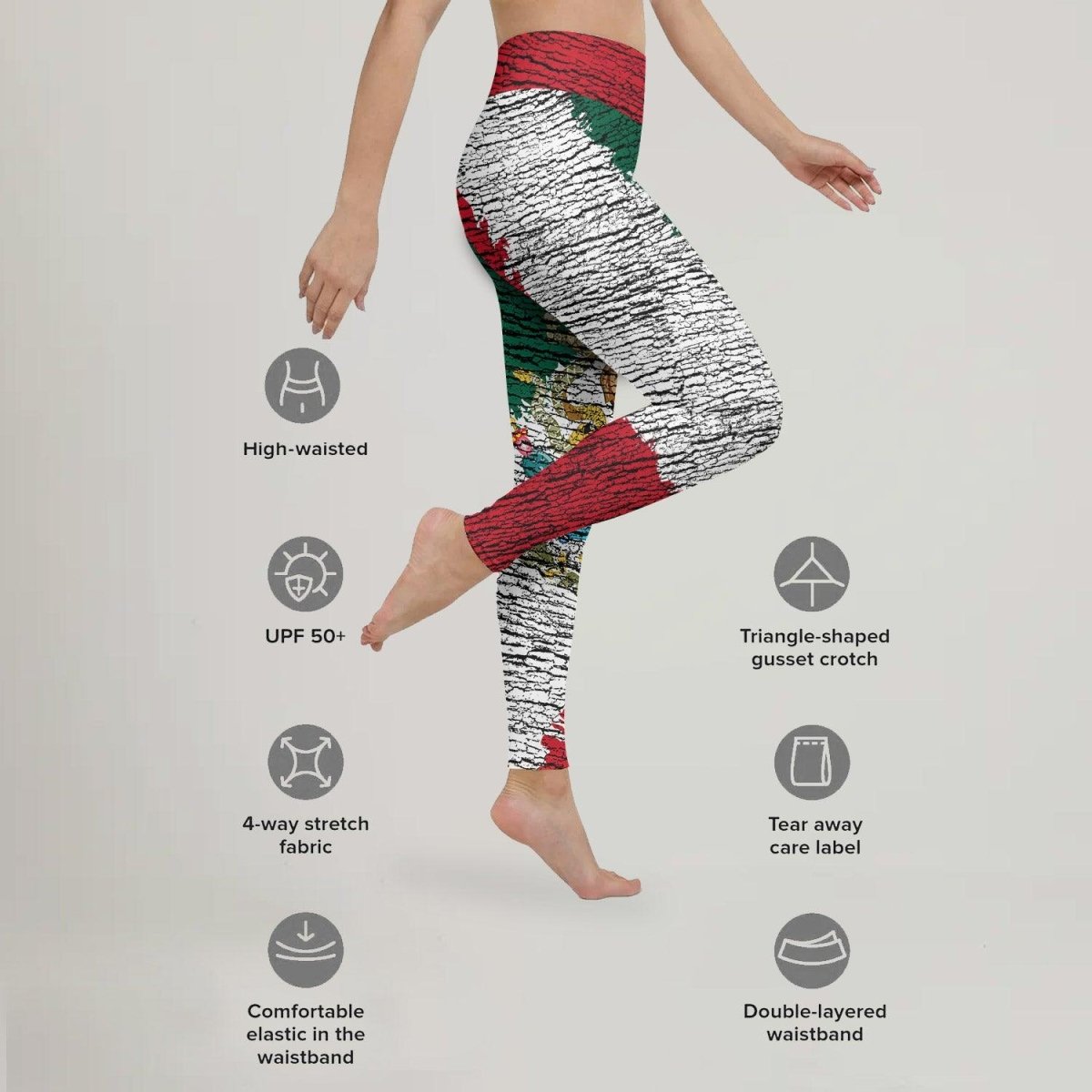 Mexico Flag Leggings - BattleFitGear