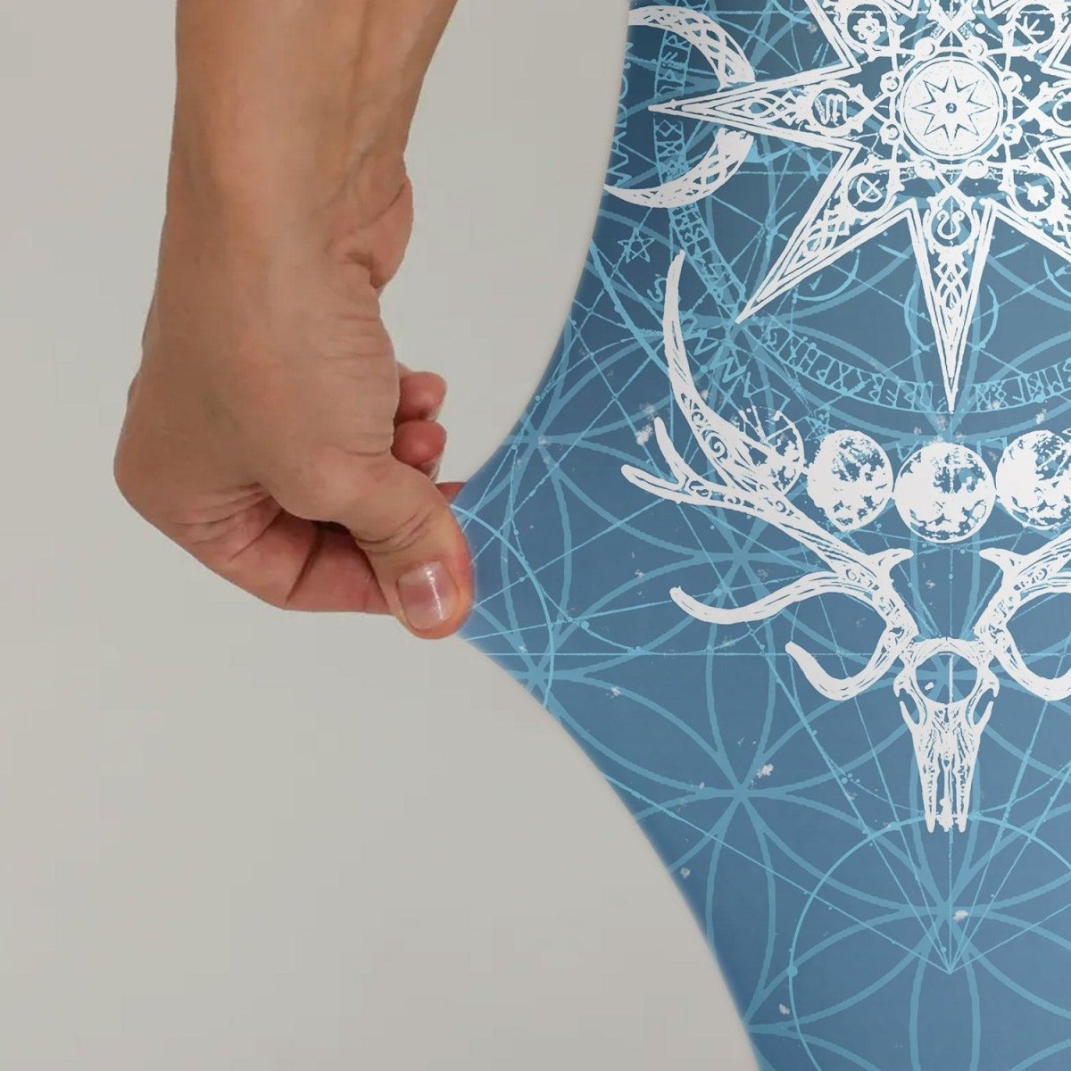 Light Blue YULE Vikings Leggings - BattleFitGear