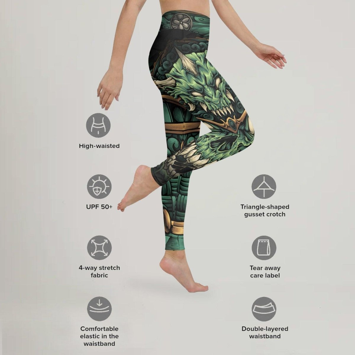 Evil Japanese Samurai Leggings - BattleFitGear