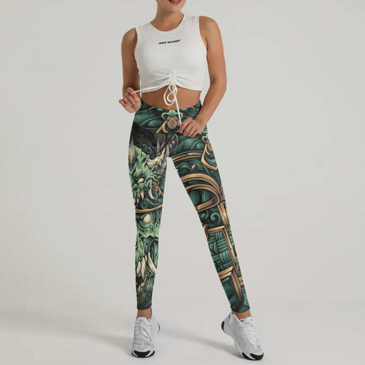Evil Japanese Samurai Leggings - BattleFitGear