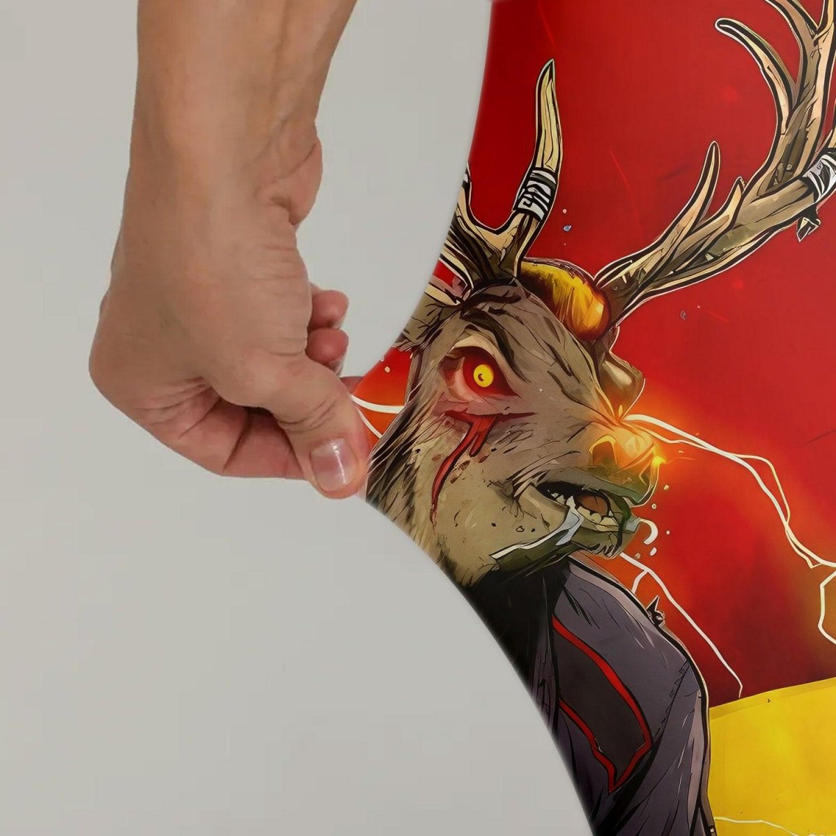 Hudolph The Red Belt Reindeer Leggings - BattleFitGear
