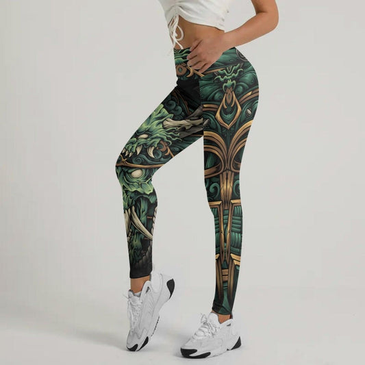 Evil Japanese Samurai Leggings - BattleFitGear