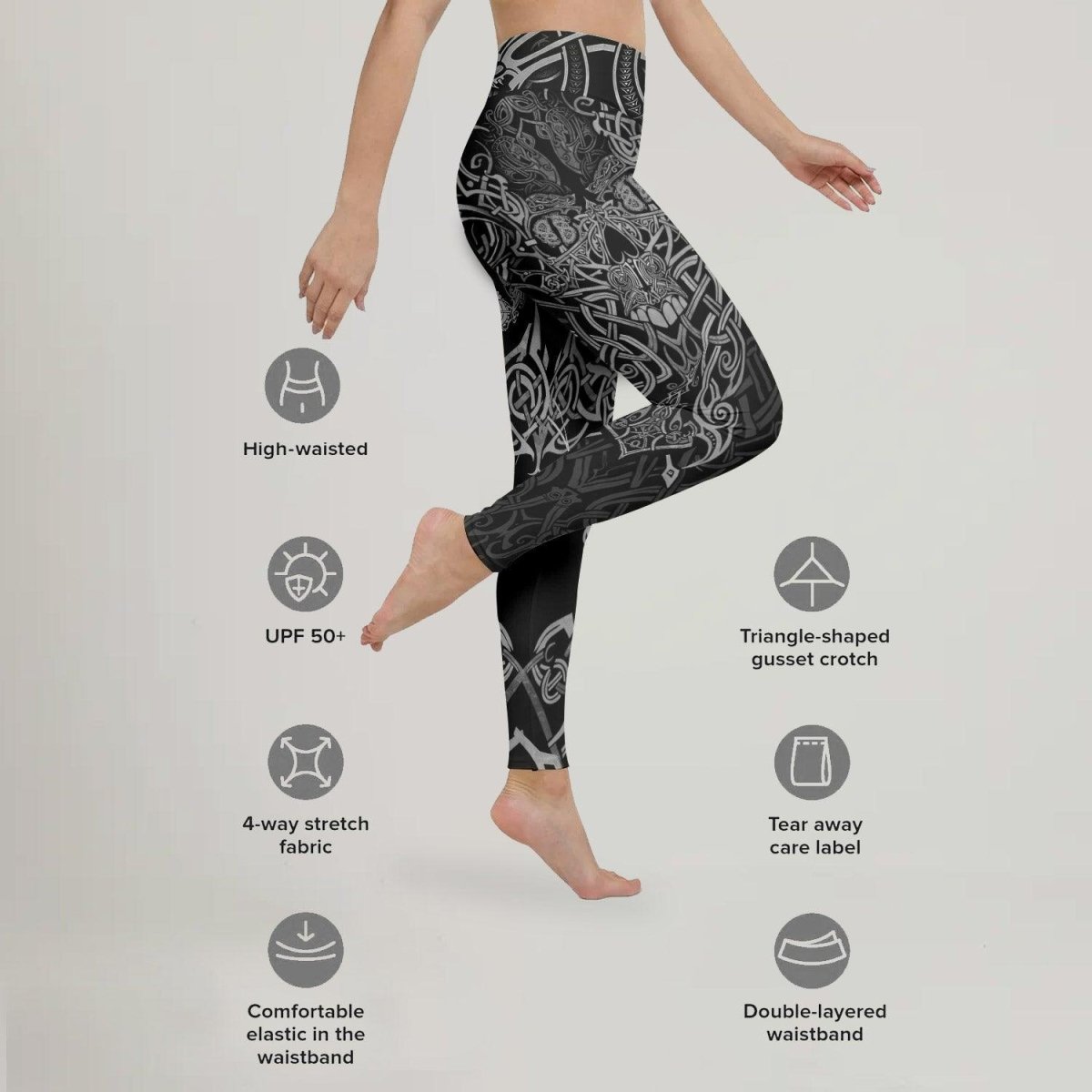 Viking Norse Skull Leggings - BattleFitGear