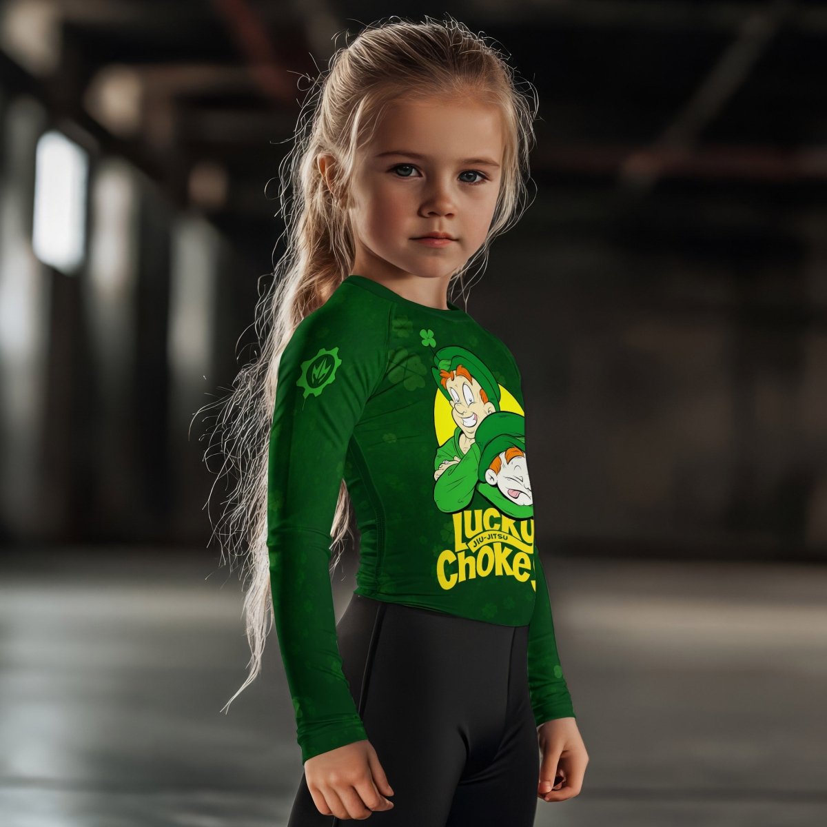 Lucky Jiu - Jitsu Choke Kids Rash Guard - BattleFitGear