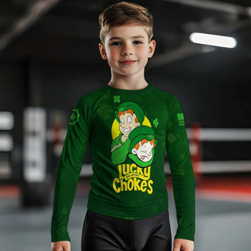 Lucky Jiu - Jitsu Choke Kids Rash Guard - BattleFitGear