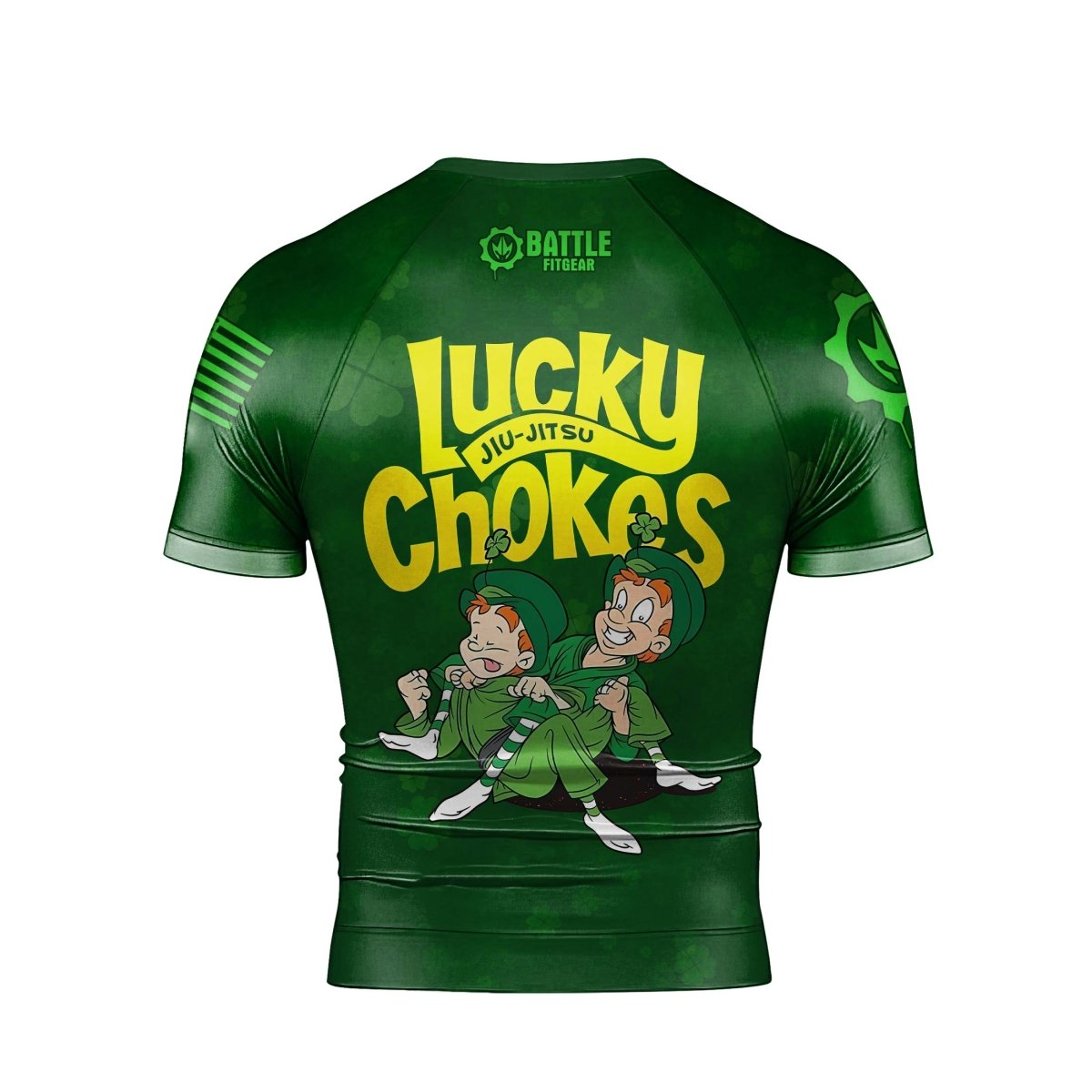 Lucky Jiu - Jitsu Choke Men's Short Sleeve Rash Guard - BattleFitGear