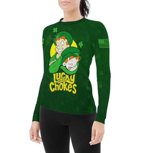 Lucky Jiu - Jitsu Choke Women's Long Sleeve Rash Guard - BattleFitGear