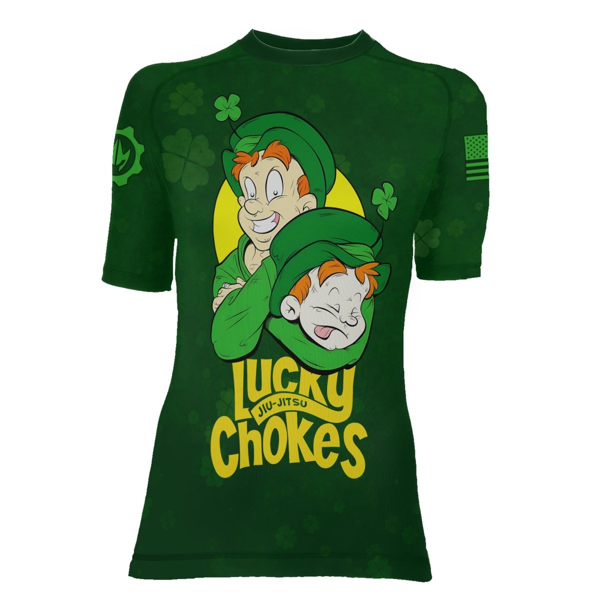Lucky Jiu - Jitsu Choke Women's Short Sleeve Rash Guard - BattleFitGear