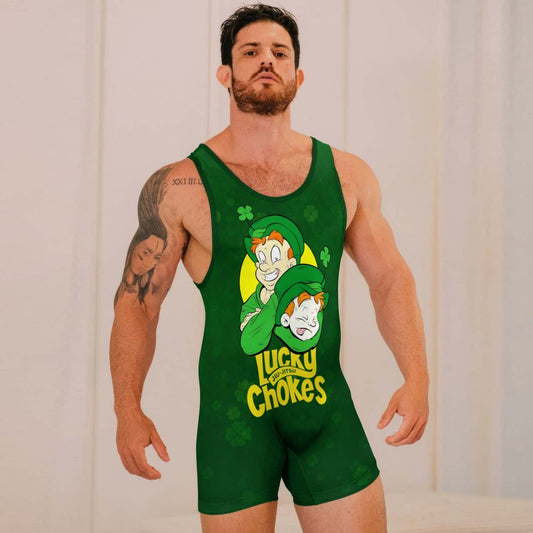 Lucky Jiu - Jitsu Choke Wrestling Singlets - BattleFitGear