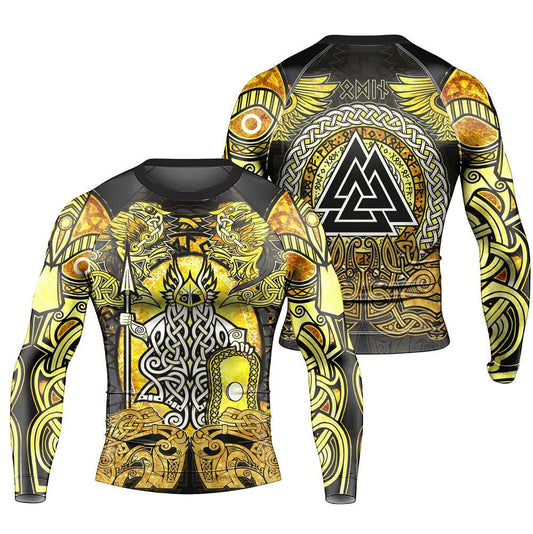 Battlefitgear Odin Norse Rune Men's Long Sleeve Rash Guard
