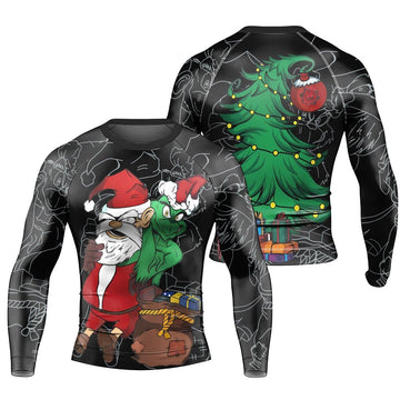 Grinch Christmas Man Long Sleeve Rash Guard - BattleFitGear