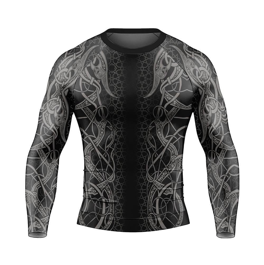 Fenrir Tattoo Viking Men's Long Sleeve Rash Guard