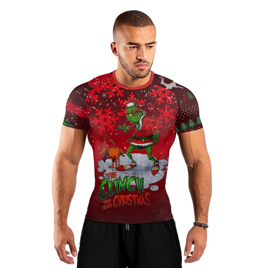 The Clinch Christmas Short Sleeve Rash Guard - BattleFitGear