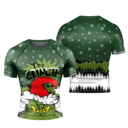 Grinch Santa Clause Short Sleeve Rash Guard - BattleFitGear