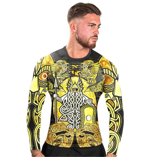 Battlefitgear Odin Norse Rune Men's Long Sleeve Rash Guard