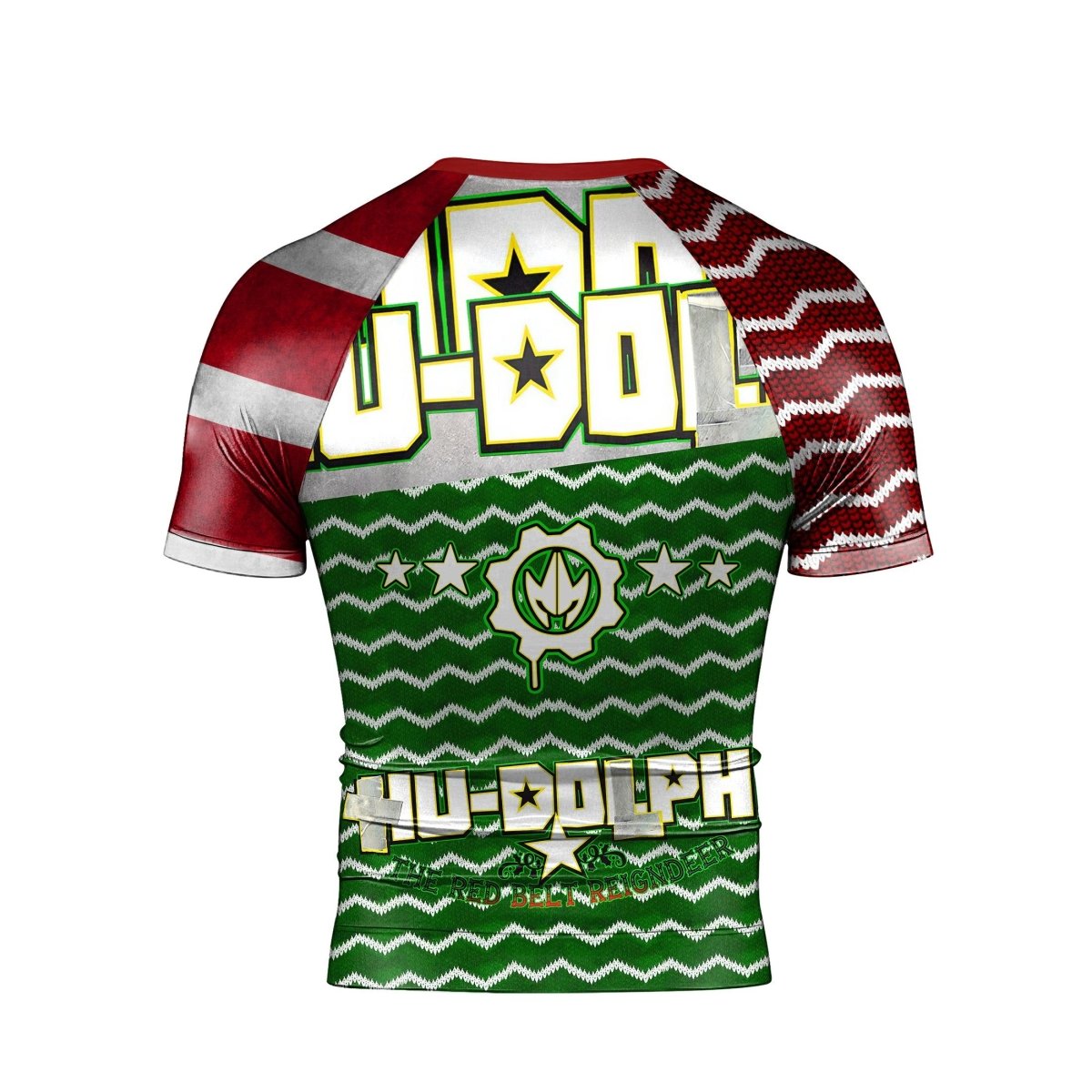 Hu - Dolph Christmas Short Sleeve Rash Guard - BattleFitGear