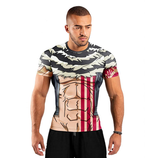 Battlefitgear Katakuri One Piece Short Sleeve Rash Guard