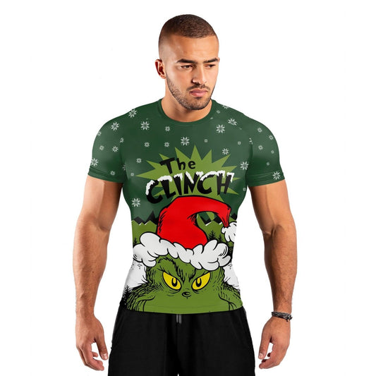 Grinch Santa Clause Short Sleeve Rash Guard - BattleFitGear
