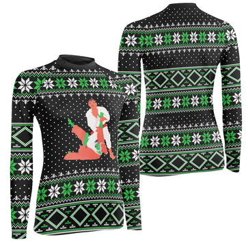 Santa Christmas Women's Long Sleeve Rash Guard