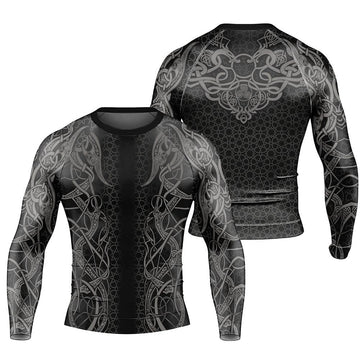 Fenrir Tattoo Viking Men's Long Sleeve Rash Guard