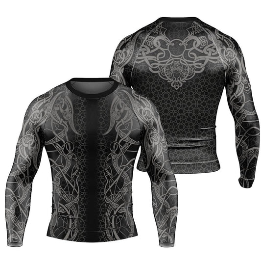 Fenrir Tattoo Viking Men's Long Sleeve Rash Guard
