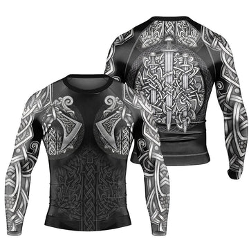 Sword & Shield Viking Men's Long Sleeve Rash Guard