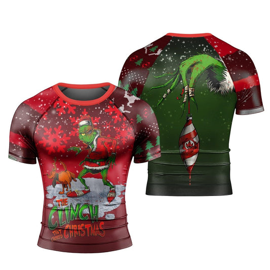 The Clinch Christmas Short Sleeve Rash Guard - BattleFitGear