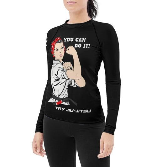 Mom Jiu - Jitsu Women's Long Sleeve Rash Guard - BattleFitGear